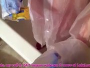 Preview 5 of Lelu Love-Raincoat Shower Gloves Blowjob