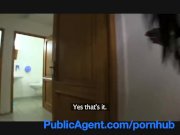 Preview 5 of PublicAgent Sexy Clair fucking me in the restaurant toilets