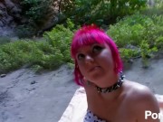 Preview 1 of Redhead French punk girl loves outdoor fucking