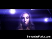 Preview 2 of Samantha Saint gets off in this super hot black light solo