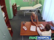 Preview 2 of FakeHospital Doctors sexy blonde ovulating wife comes into his office