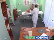 Preview 5 of FakeHospital Patient shares doctors cock with halloween zombie nurse