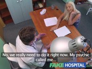 Preview 1 of FakeHospital Doctors hot blonde wife demands his seed in his office