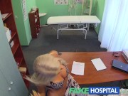 Preview 4 of FakeHospital Doctors hot blonde wife demands his seed in his office