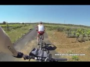 Preview 1 of Flashing and nude in public biking on the road