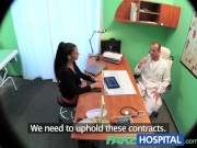 Preview 1 of FakeHospital Sexy sales lady makes doctor cum twice as they strike a deal