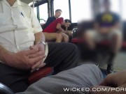 Preview 2 of Wicked - Hot babe gets fucked on the public bus