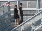 Preview 5 of Subtitled busty Japanese public nudist goes for a walk