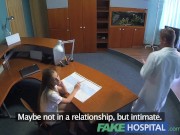 Preview 2 of FakeHospital Hot sex with doctor and nurse in patient waiting room