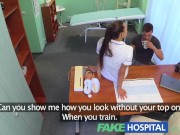 Preview 2 of FakeHospital Sexy nurse makes doctors son cum twice