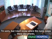 Preview 1 of FakeHospital Patient overhears doctor fucking nurse then fucks him too