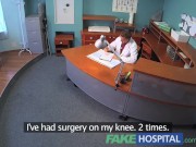 Preview 2 of FakeHospital Patient overhears doctor fucking nurse then fucks him too