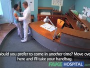 Preview 4 of FakeHospital Patient overhears doctor fucking nurse then fucks him too