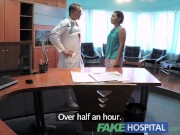 Preview 5 of FakeHospital Patient overhears doctor fucking nurse then fucks him too
