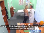Preview 5 of FakeHospital Doctors halloween wardrobe malfunction gets blonde horny