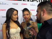 Preview 1 of PornhubTV Layla Sin & Skin Diamond Red Carpet 2015 AVN Interviews