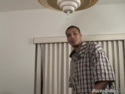 Preview 2 of Long haired latino dude takes a black cock up his ass