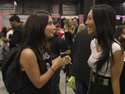 Preview 2 of Asa Akira & Cherokee D Ass at eXXXotica 2015 with Pornhub Aria PornhubTV