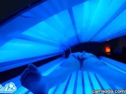 Preview 3 of teen latina gets caught rubbing her clit while using a tanning bed