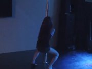 Preview 5 of Skyla Pink strip dancing stripper pole dance with pussy flash
