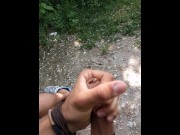 Preview 5 of Sporty guy Public Masturbation during his bike trip!