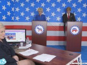 Preview 6 of donald trump and hillary clinton fucking bernie sanders and megan parody