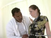 Preview 1 of Heavily pregnant brunette fucked by a black man
