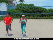 Preview 2 of TheRealWorkout - Big Titty Babe Gets Fucked By The trainer