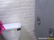 Preview 1 of BBC Slut Alex Chance Takes Black Cocks at Gloryhole