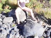 Preview 4 of SQUIRTING MILF OUTDOOR CAUGHT GIRL MASTURBATE AMATEUR ORGASM SQUIRT