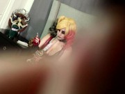 Preview 1 of Double BJ with Harley Quinn & Cannabis Ivy