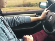Preview 3 of Little Chris jerks off driving us to Grandma's house