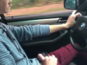 Preview 5 of Little Chris jerks off driving us to Grandma's house