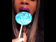 Preview 3 of ASMR - Sucking Licking Moaning - Leather Jacket - EbonyLovers