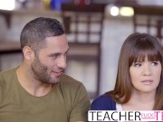 Preview 3 of Hot Teacher Tricks Students Into Threeway Fuck
