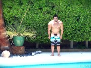Preview 1 of DylanLucas Hot Daddy Eats Young Ass in The Pool
