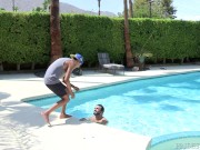 Preview 2 of DylanLucas Hot Daddy Eats Young Ass in The Pool