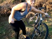 Preview 6 of Stop That Bike! Naked Public Blow Job Cum Playing Facial