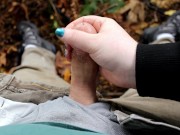 Preview 2 of Nice Public Handjob Outdoors On Hike