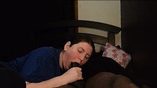 thick amazon gives wild blowjob to bbc boyfriend 