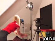 Preview 5 of Old Young - Blonde blowjob and doggystyle fuck 