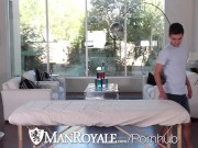 Preview 4 of ManRoyale - Innocent massage turns into sloppy fuck with facial