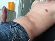 Preview 2 of Pissing on my jeans with my big boner