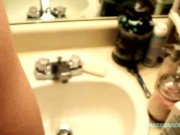 Preview 3 of PoV Fucking Our Emo Houseboy In the Bathroom While He is Cleaning - Anal