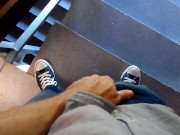 Preview 2 of Wanking in a public staircase