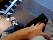 Preview 4 of Wanking in a public staircase