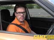 Preview 1 of Fake Driving School lucky young lad seduced by his busty milf examiner