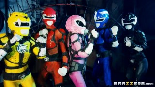 Blue and pink ranger Doggystyle Anal