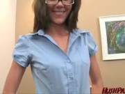 Preview 2 of Katie Angel takes an 11 inch white dick in her MILF pussy!