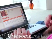 Preview 2 of ManRoyale Guy caught masturbating online by bf
